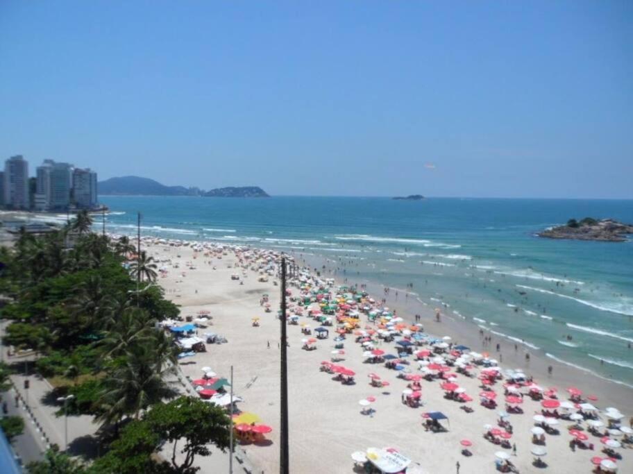 Apto De 3 Dorm De Frente Ao Mar Guarujá Kültér fotó